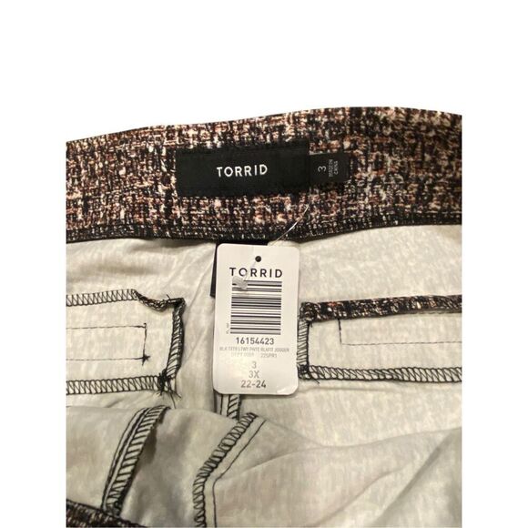 Torrid Ponte Black Pants Textured Lightweight Tapered Relaxed Fit Jogger Pants S - Picture 3 of 5